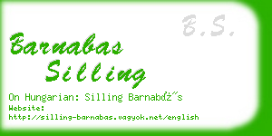 barnabas silling business card